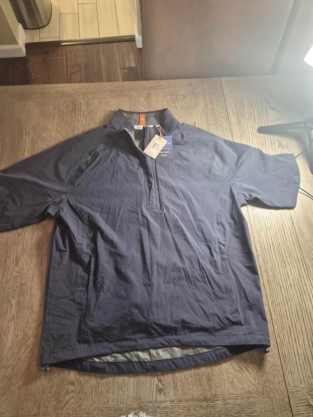 Peter Millar Navy Lightweight Short-Sleeve Shirt Jacket